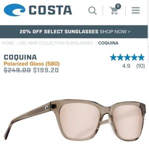 Costa Coquina Shiny Taupe Polarized Sunglasses